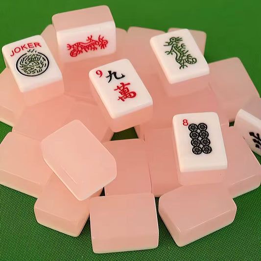 Pink Jelly Mahjong Tiles Set 160pcs