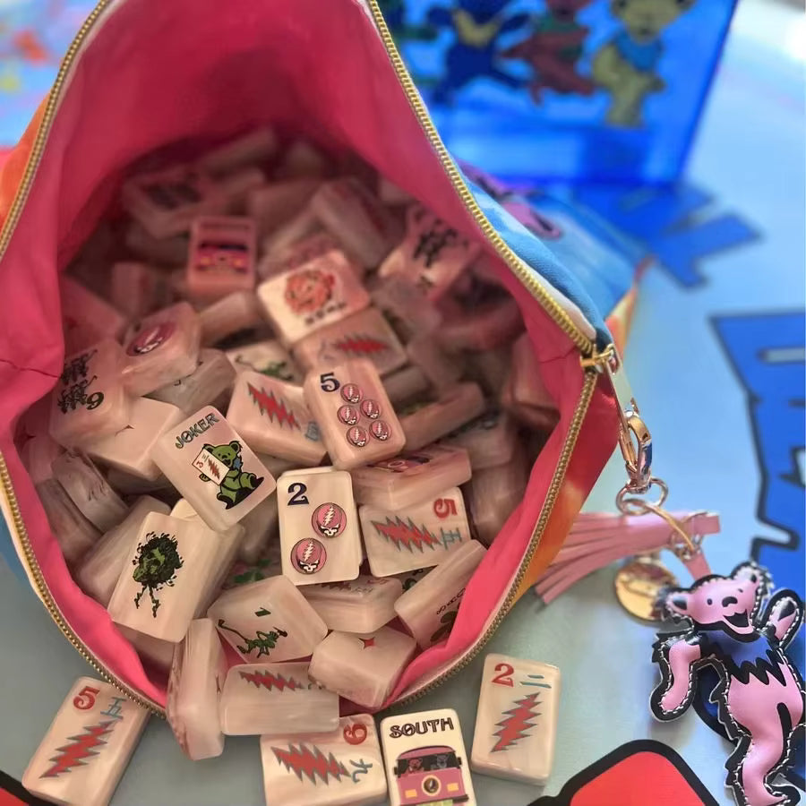 Pink Pearl Bear Mahjong Tiles Set 160pcs