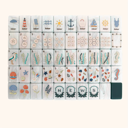 Pale Beach Mahjong Tiles Set 160pcs