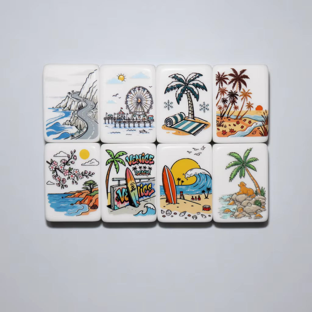 White Coast Surf Mahjong Tiles Set 160pcs