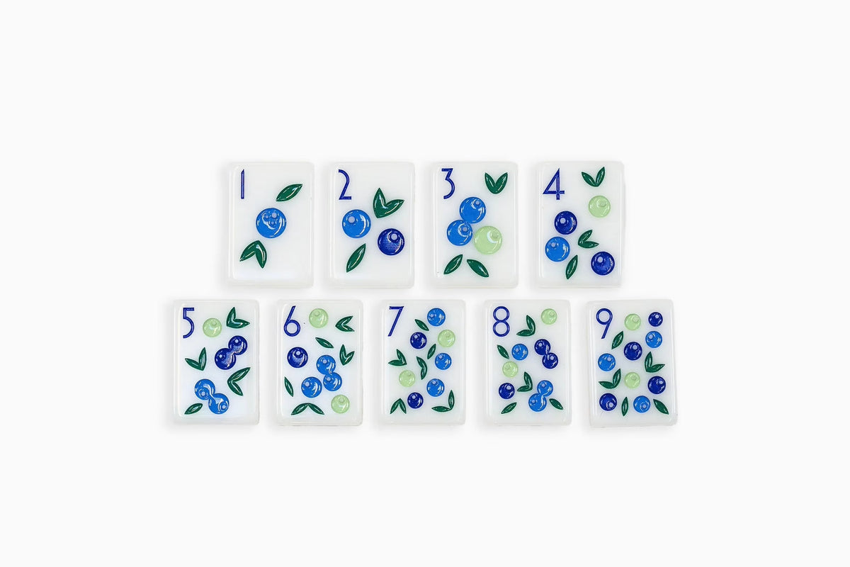 White Flowers Mahjong Tiles Set 160pcs