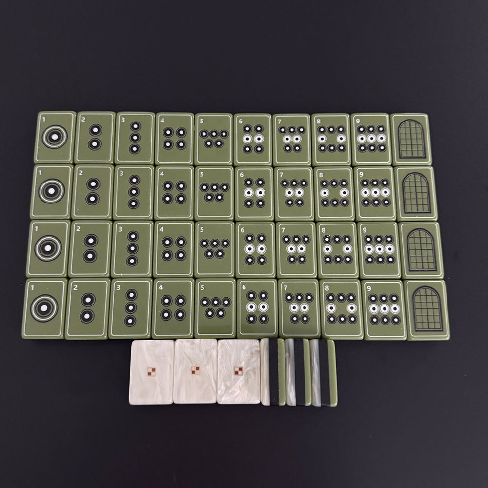 Deep Green Mahjong Tiles Set 160pcs
