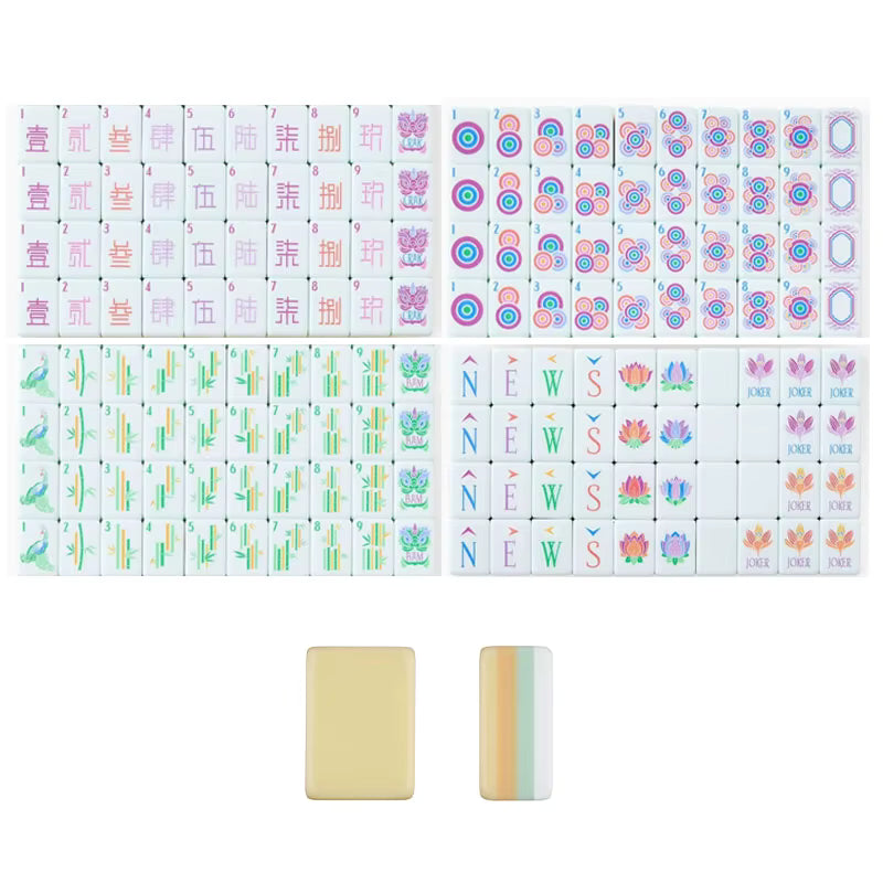 Soft Yellow Mahjong Tiles Set 160pcs