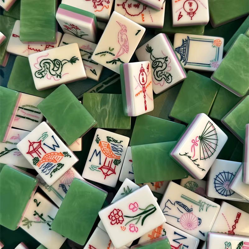 Jade Mahjong Tiles Set 160pcs