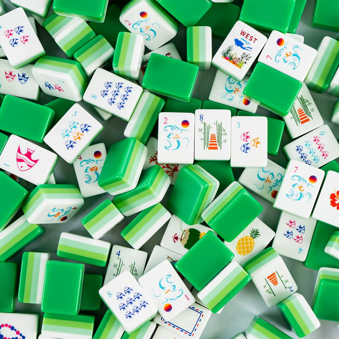 Ocean Green Mahjong Tiles Set 160pcs