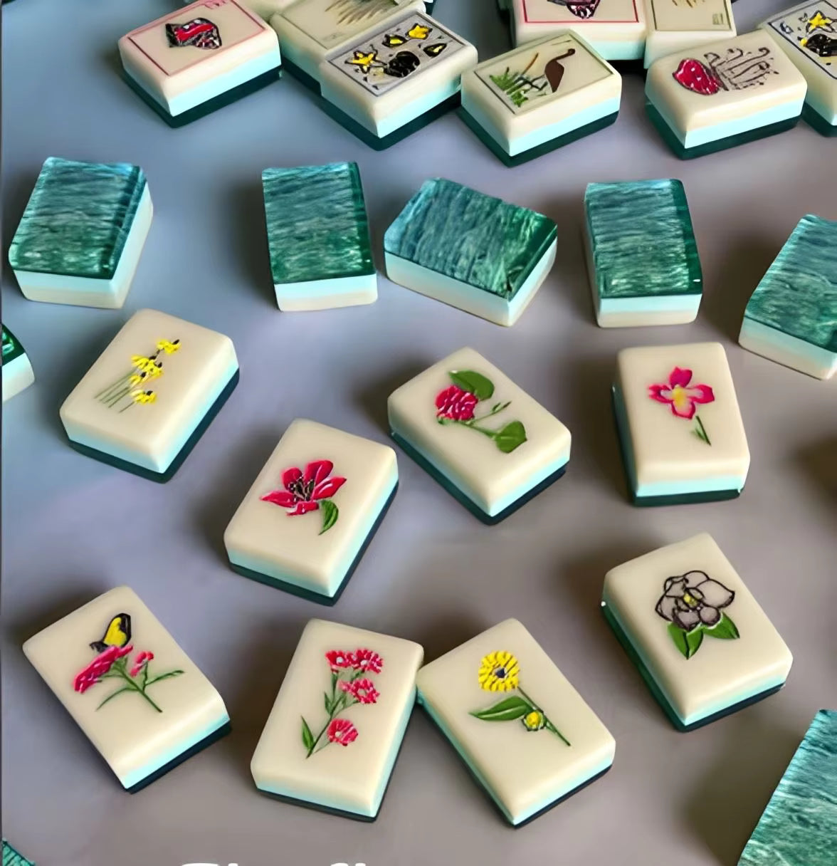 Summer Green Mahjong Tiles Set 160pcs