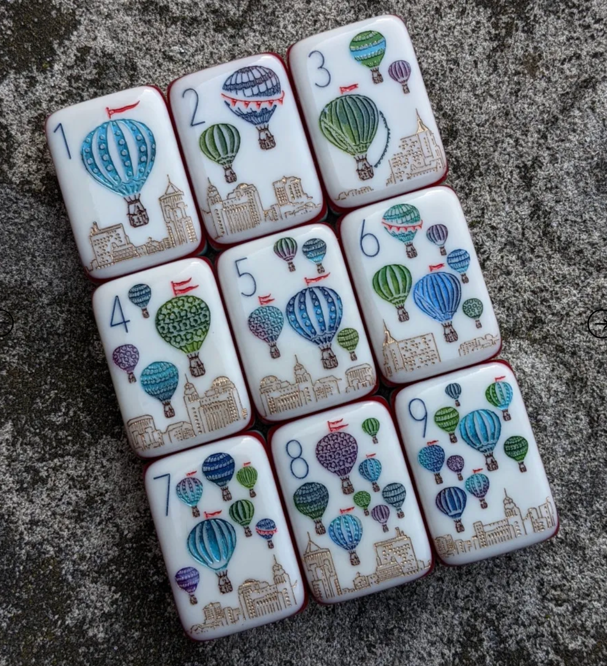 Dark Orange Mahjong Tiles Set 160pcs