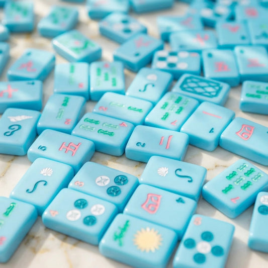 Blue Dot Mahjong Tiles Set 160pcs