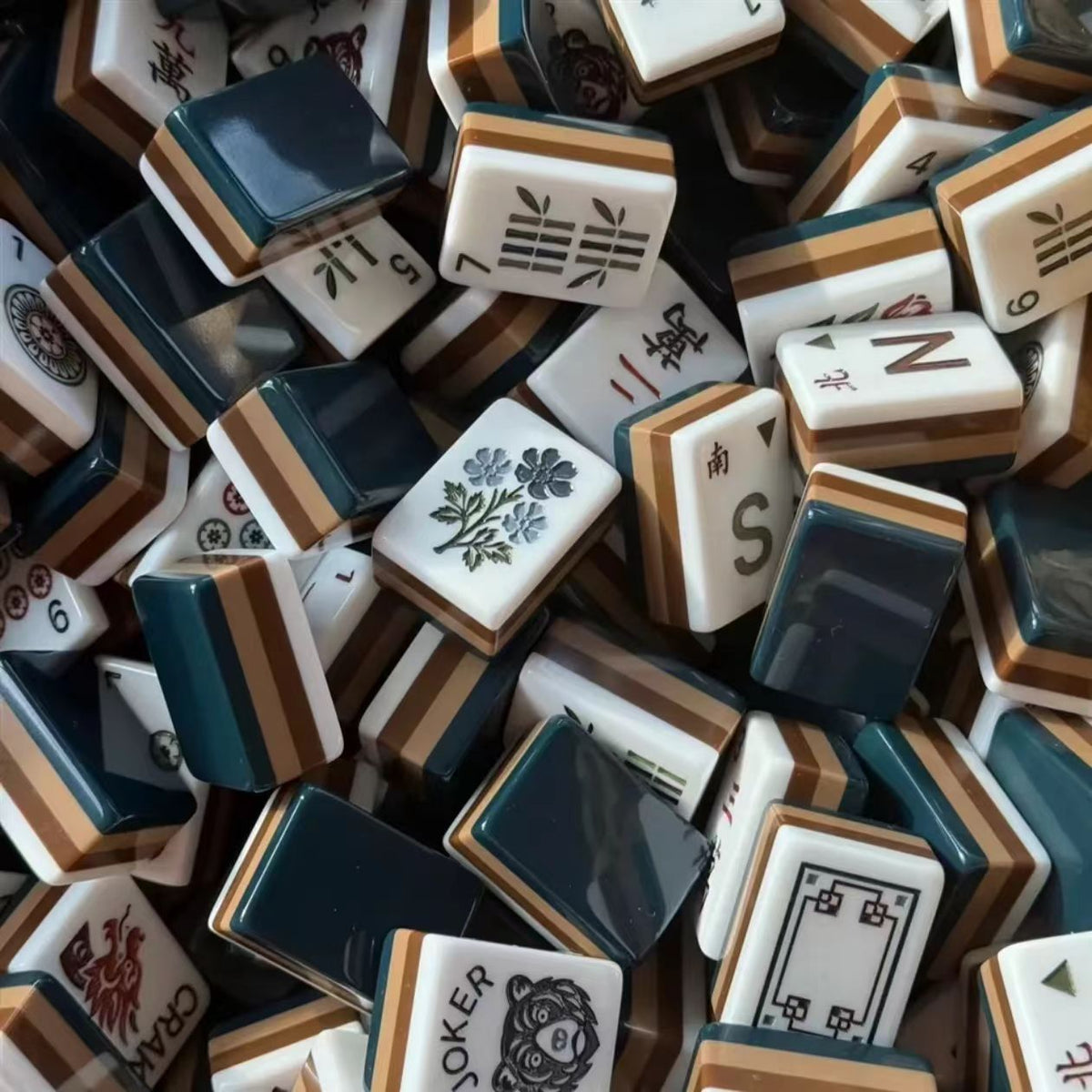Black Bear Mahjong Tiles Set 160pcs