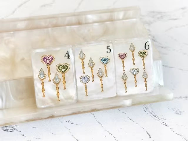 White Pearl Mahjong Tiles Set 160pcs