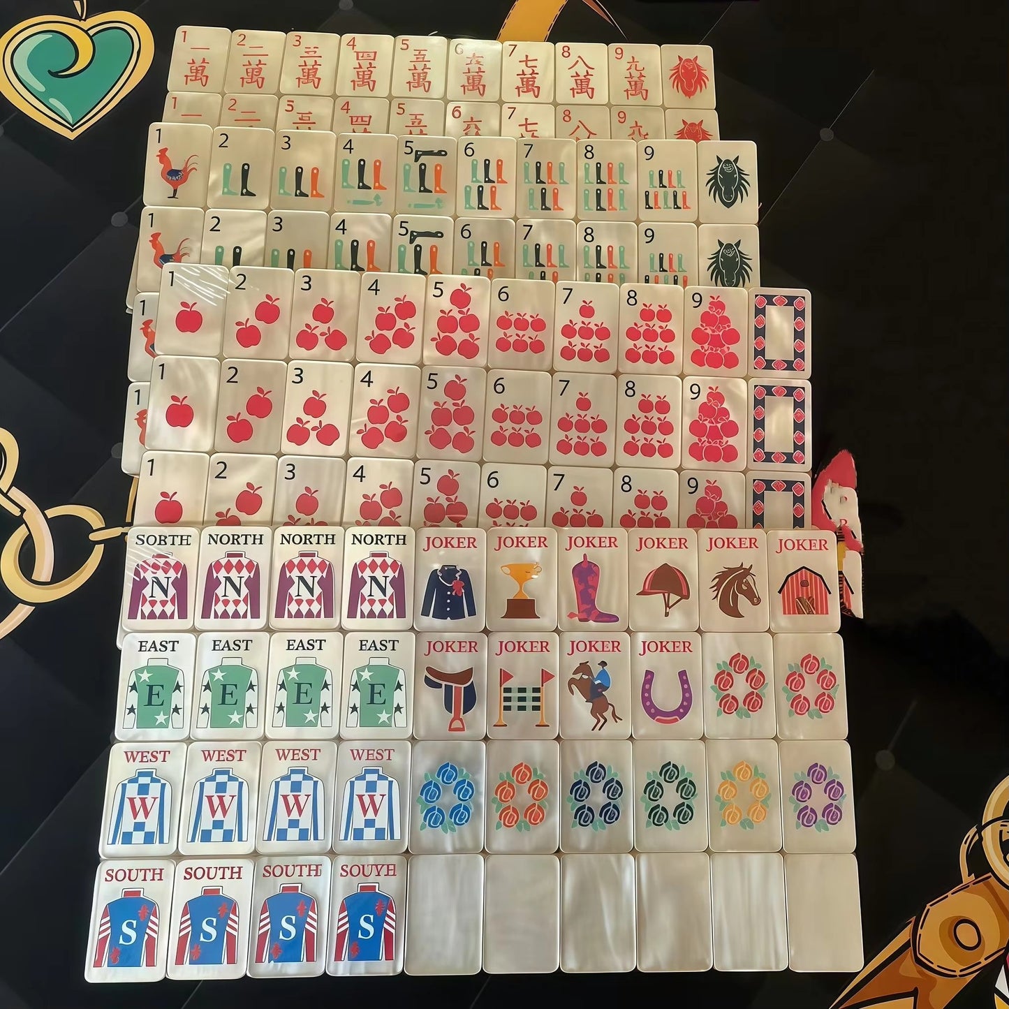 Pearl Derby Mahjong Tiles Set 160pcs