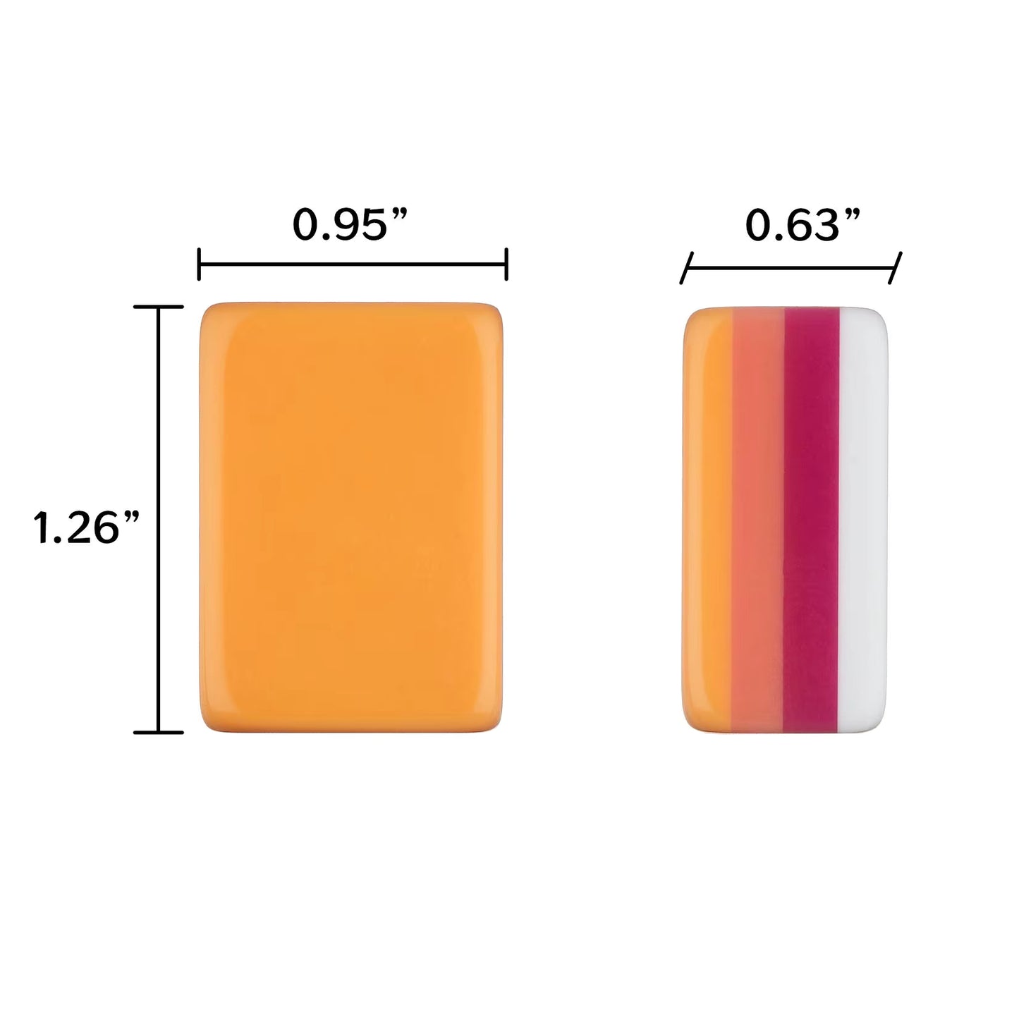 Vibrant Orange Mahjong Tiles Set 160pcs