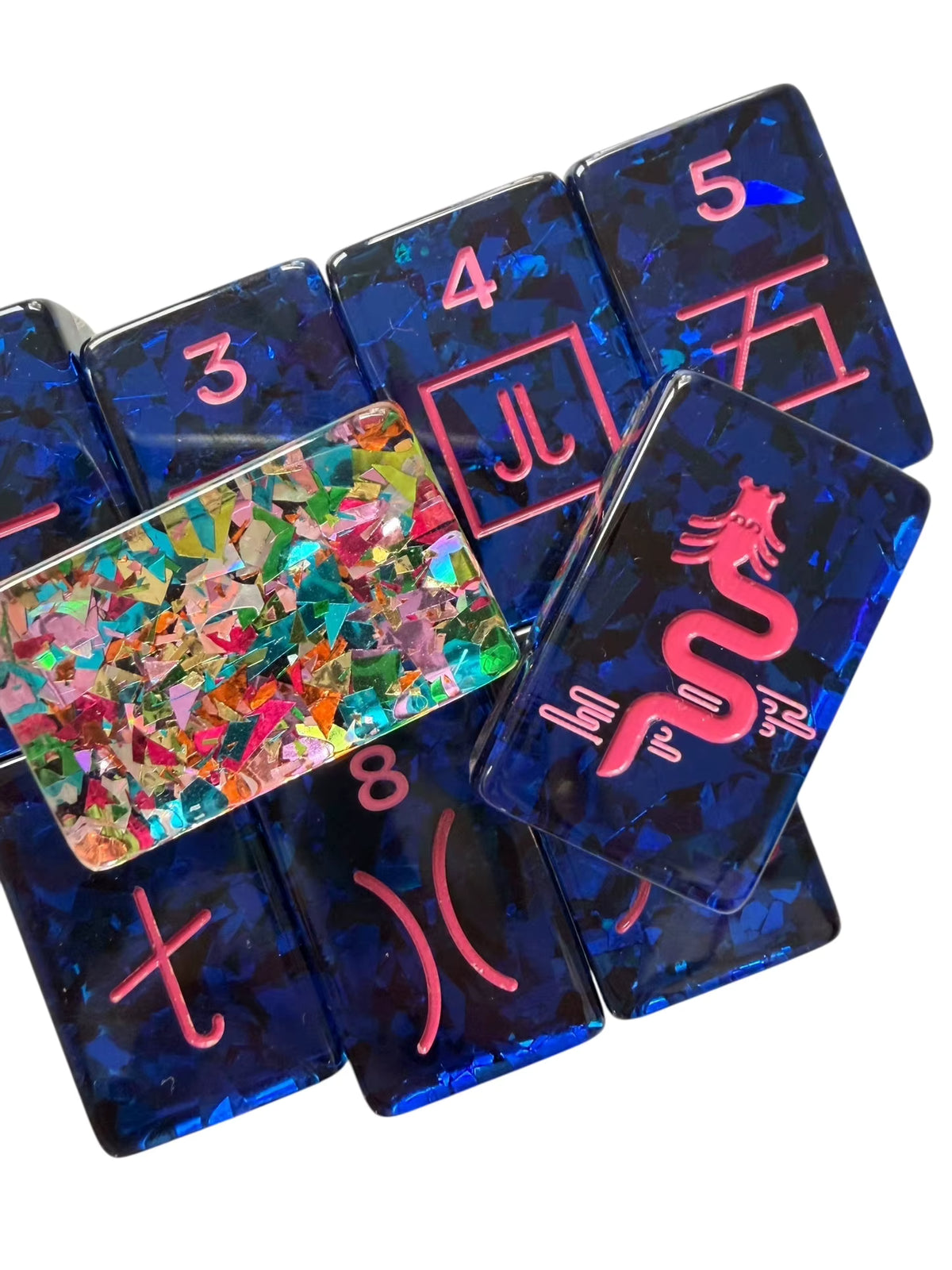 Rainbow Confetti Mahjong Tiles Set 160pcs