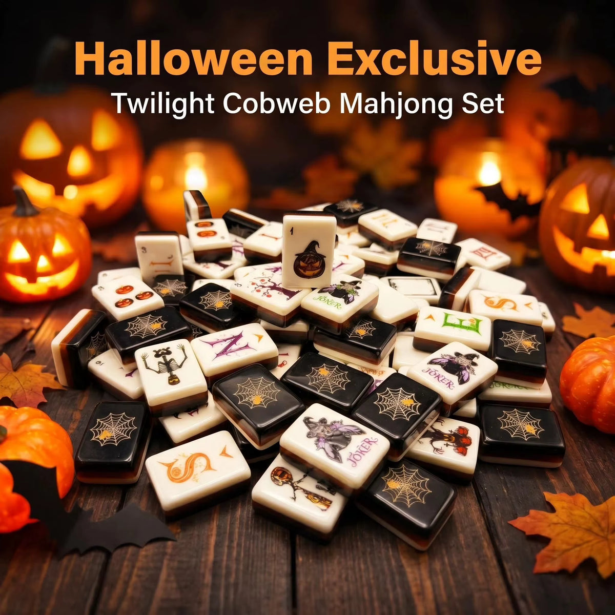 Halloween Skeleton Mahjong Tiles Set 160pcs