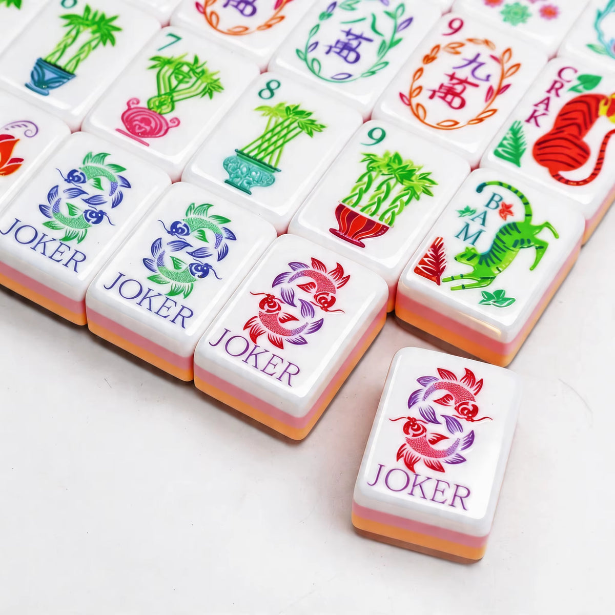 Eastern Flowers Mahjong Tiles Set 160pcs