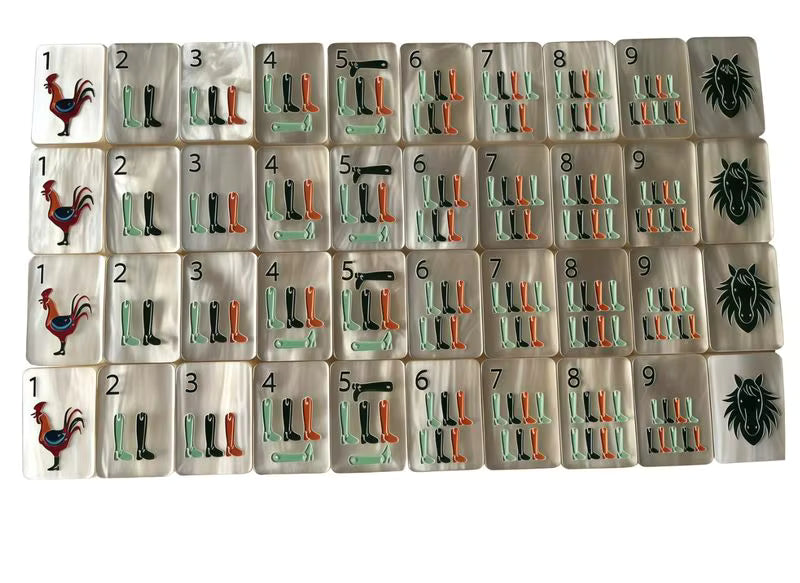 Pearl Derby Mahjong Tiles Set 160pcs