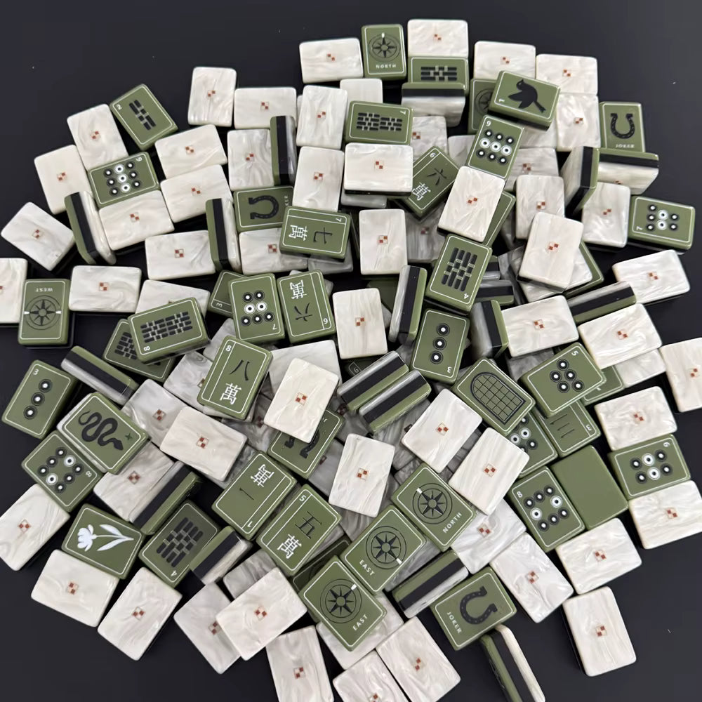 Deep Green Mahjong Tiles Set 160pcs
