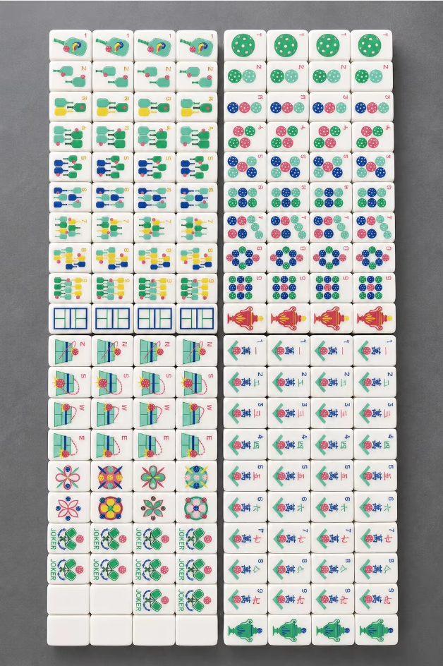 Pickleball Mahjong Tiles Set 160pcs