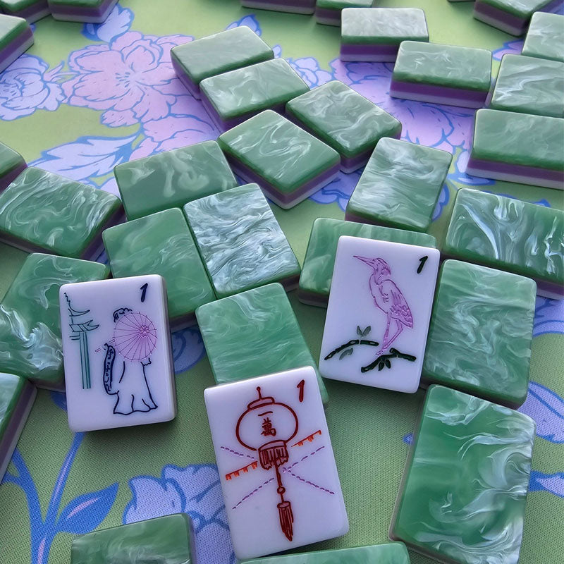 Jade Mahjong Tiles Set 160pcs