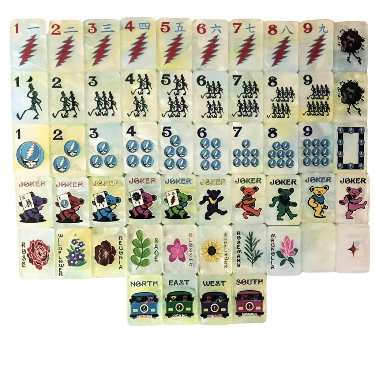 Pearl Bear Mahjong Tiles Set 160pcs