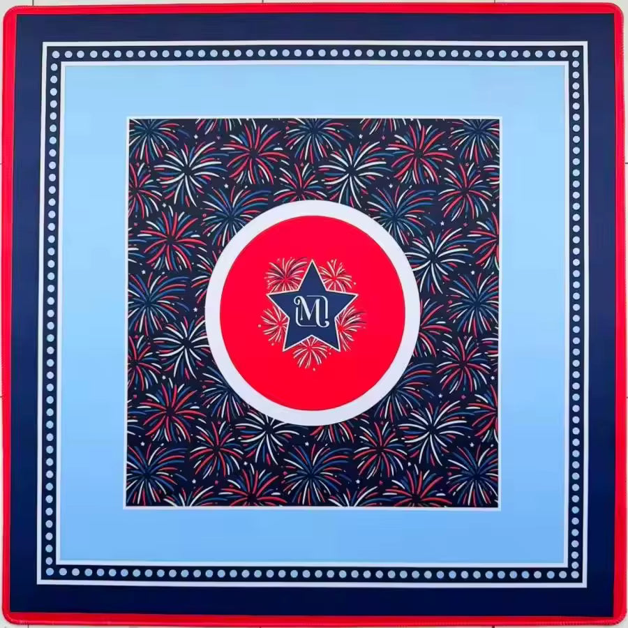 Patriot Mahjong Tiles and Mat Set