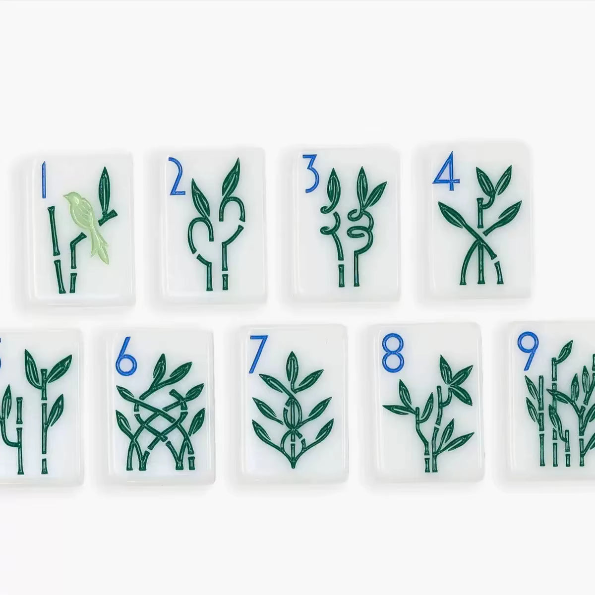 White Flowers Mahjong Tiles Set 160pcs