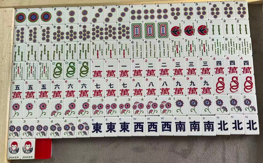 Lucky Red Mahjong Tiles Set 160pcs