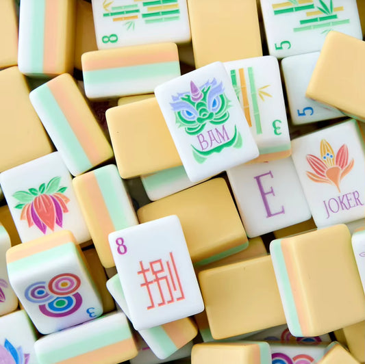 Soft Yellow Mahjong Tiles Set 160pcs