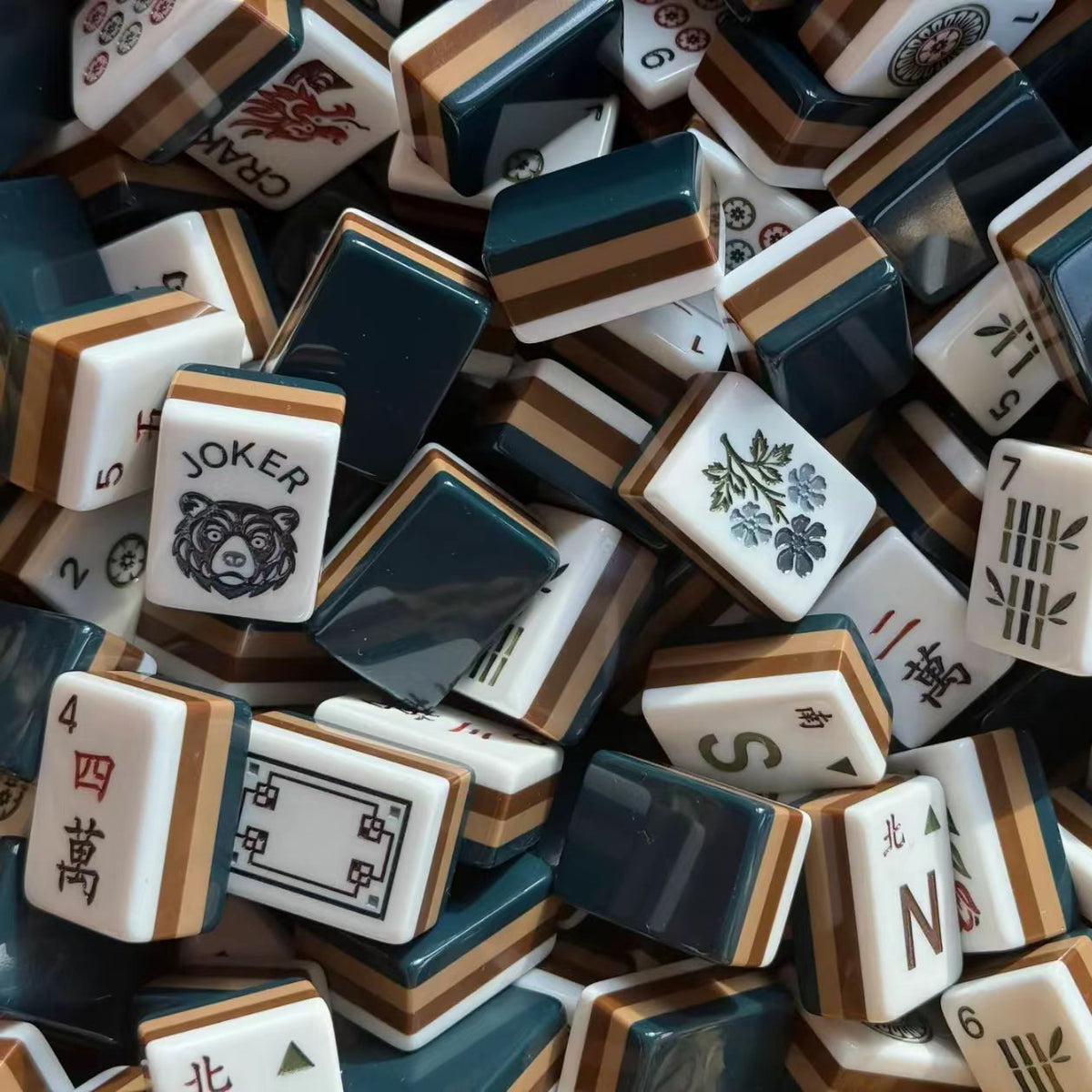 Black Bear Mahjong Tiles Set 160pcs