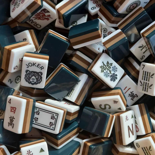 Black Bear Mahjong Tiles Set 160pcs