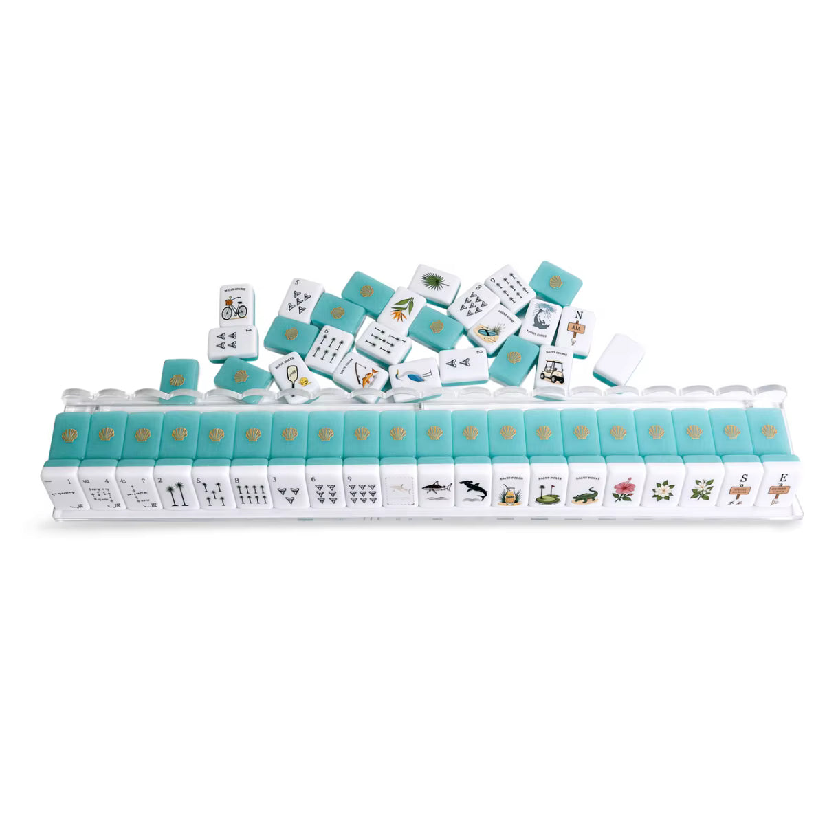 Summer Blue Mahjong Tiles Set 160pcs