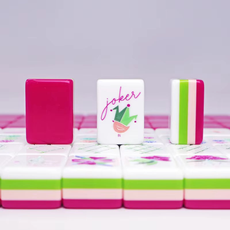 Hot Pink Mahjong Tiles Set 160pcs