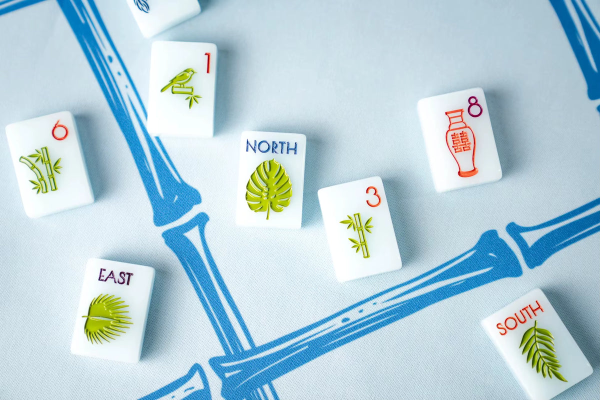 Blue Jade Mahjong Tiles Set 160pcs