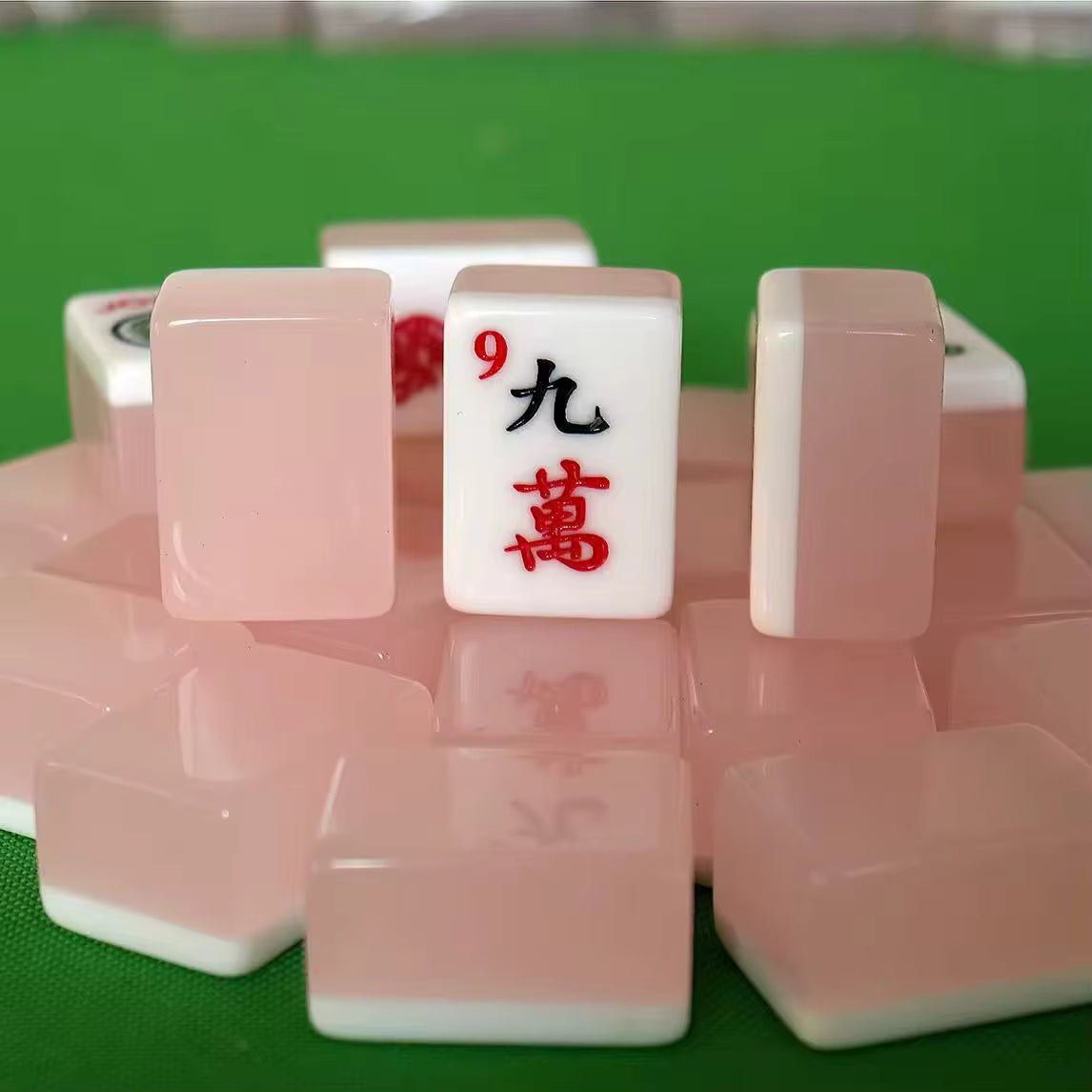 Pink Jelly Mahjong Tiles Set 160pcs