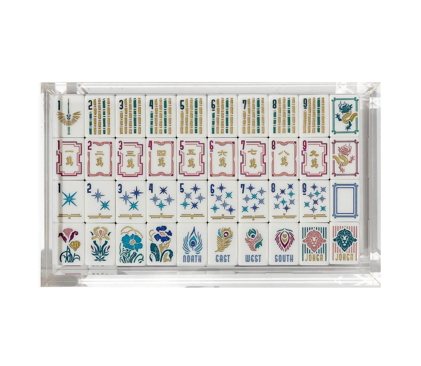 Green Oriental Mahjong Tiles Set 160pcs