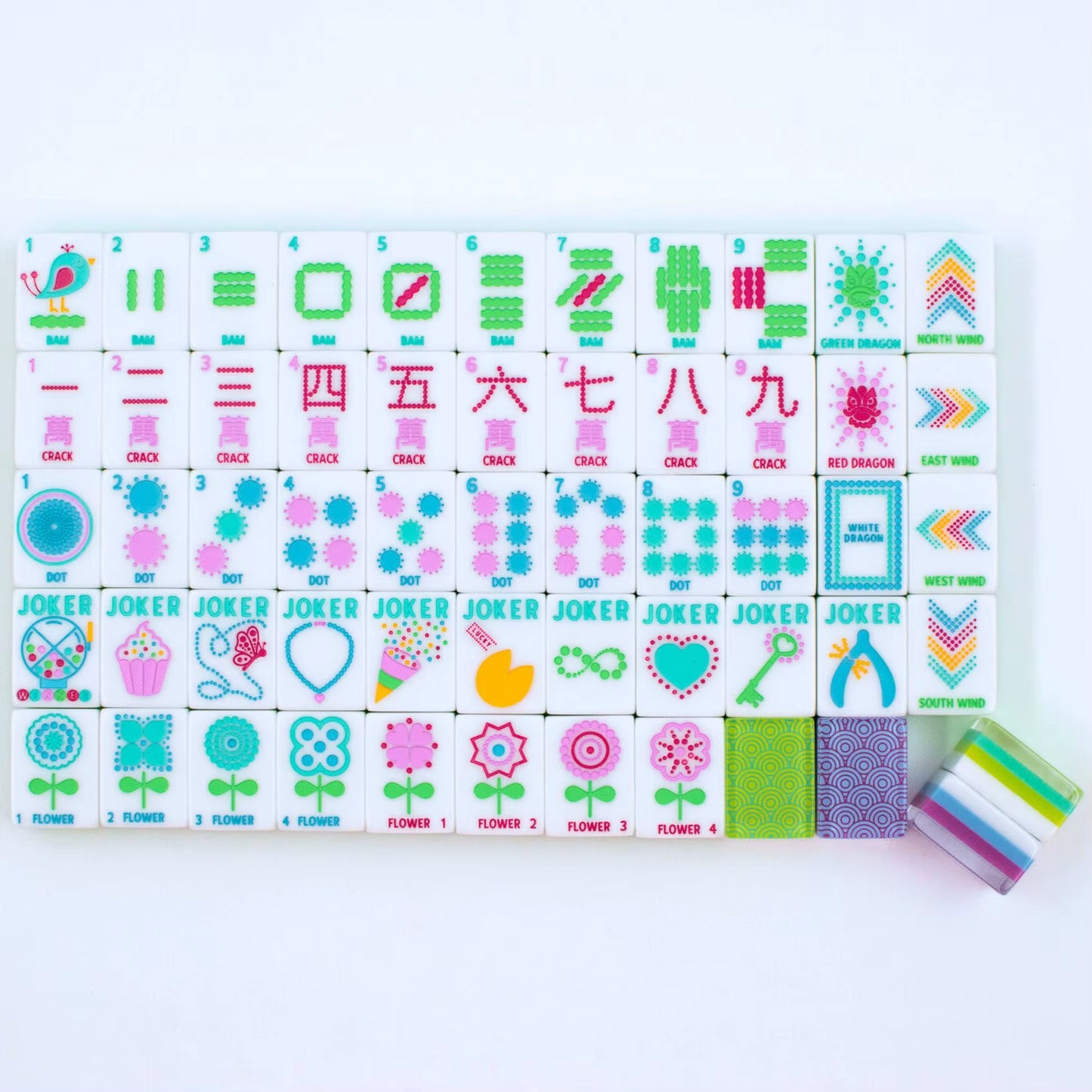 Summer Green Mahjong Tiles Set 160pcs
