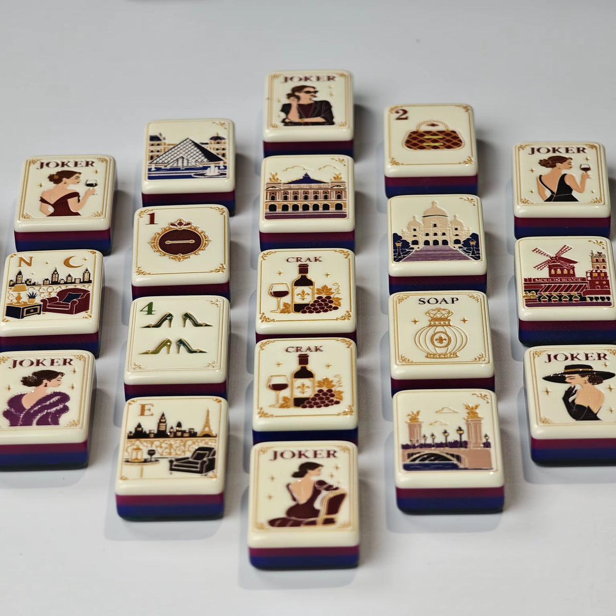 Paris Wine Mahjong Tiles Set 160pcs