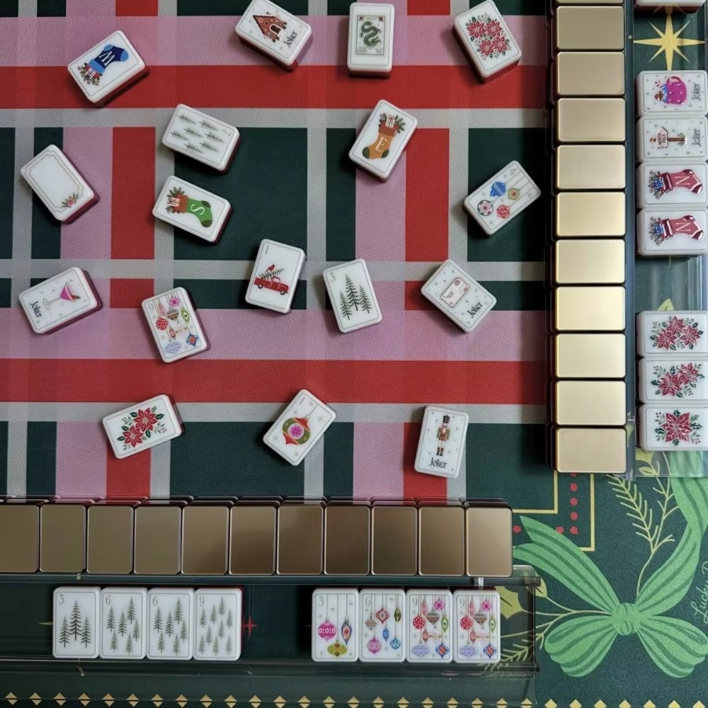 Colorful Christmas Mahjong Tiles Set 160pcs