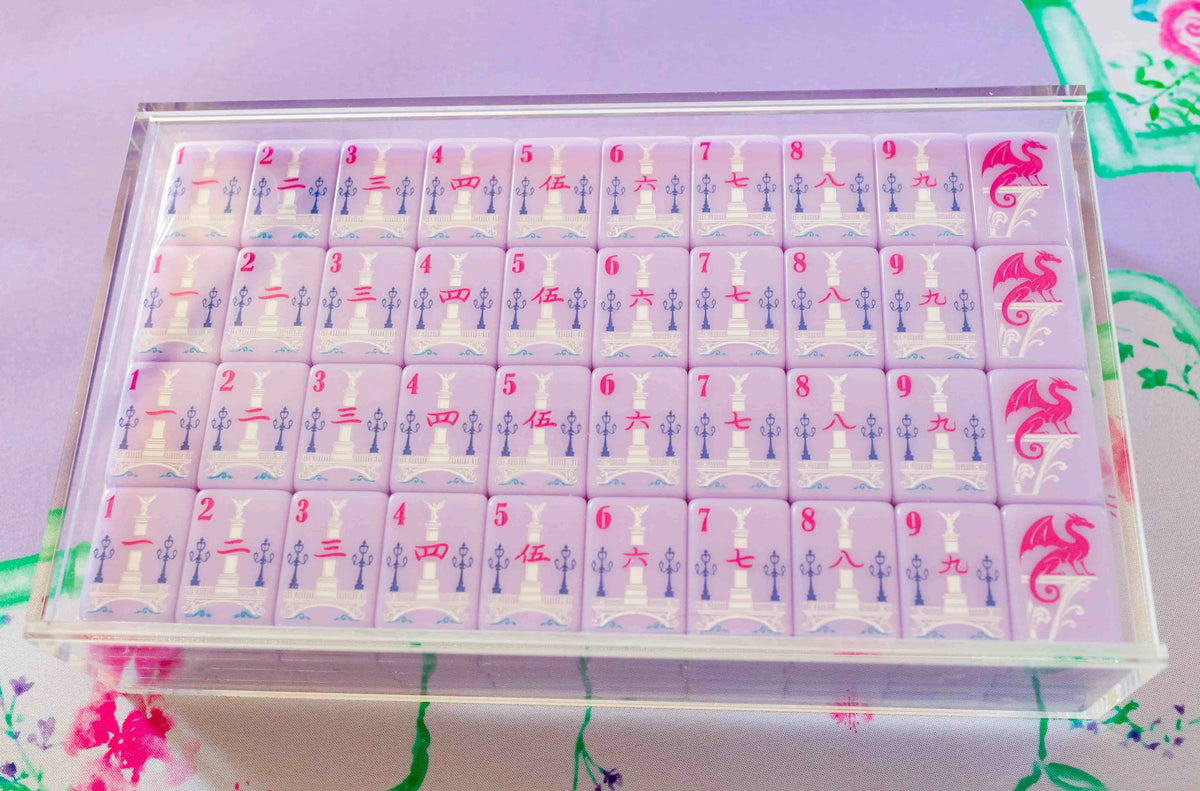 Purple Paris Mahjong Tiles Set 160pcs