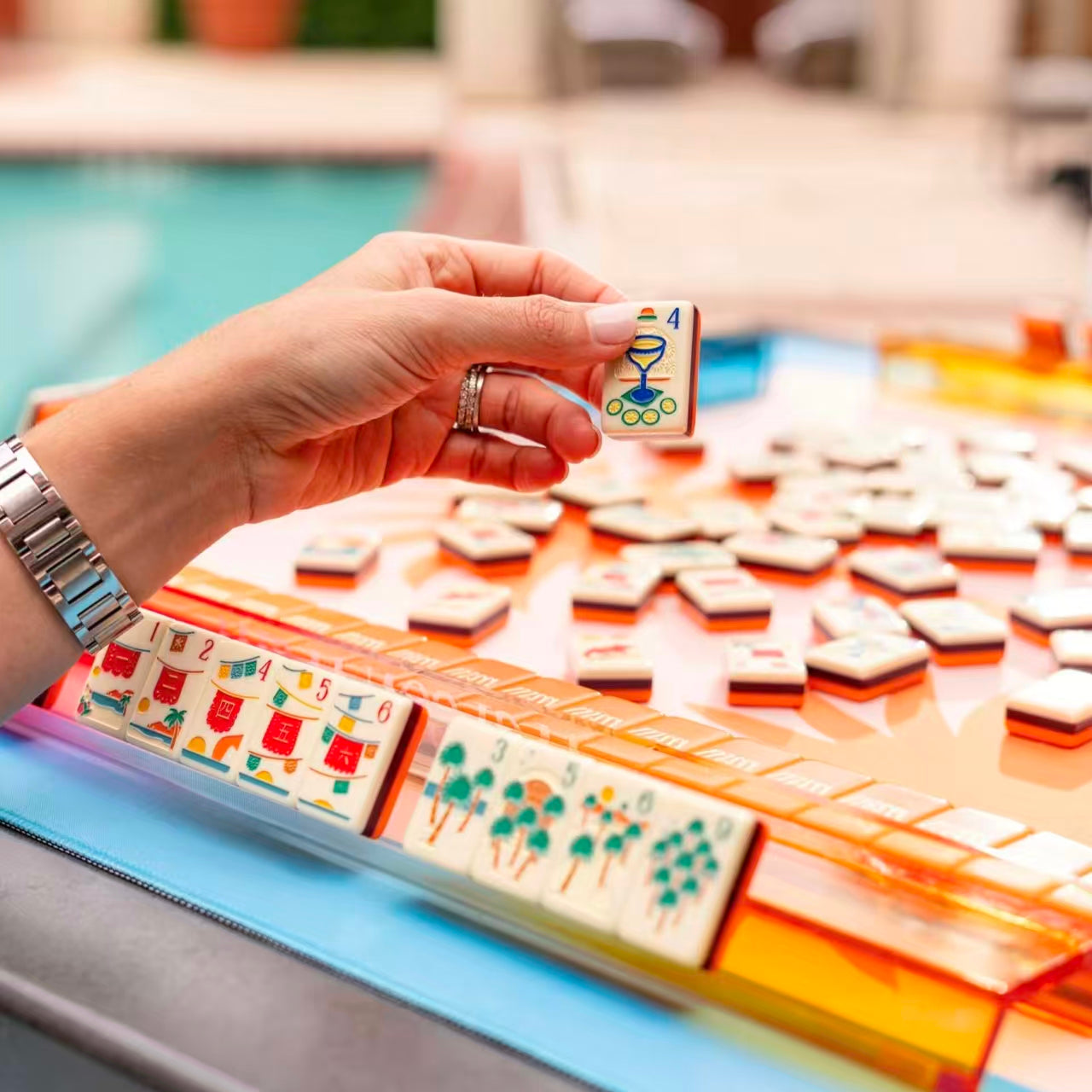 Tropical Fiesta Mahjong Tiles Set 160pcs