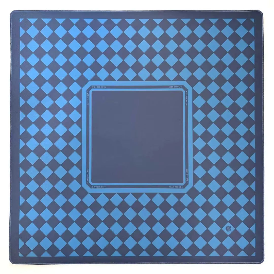 Deep Navy Mahjong Tiles and Mat Set