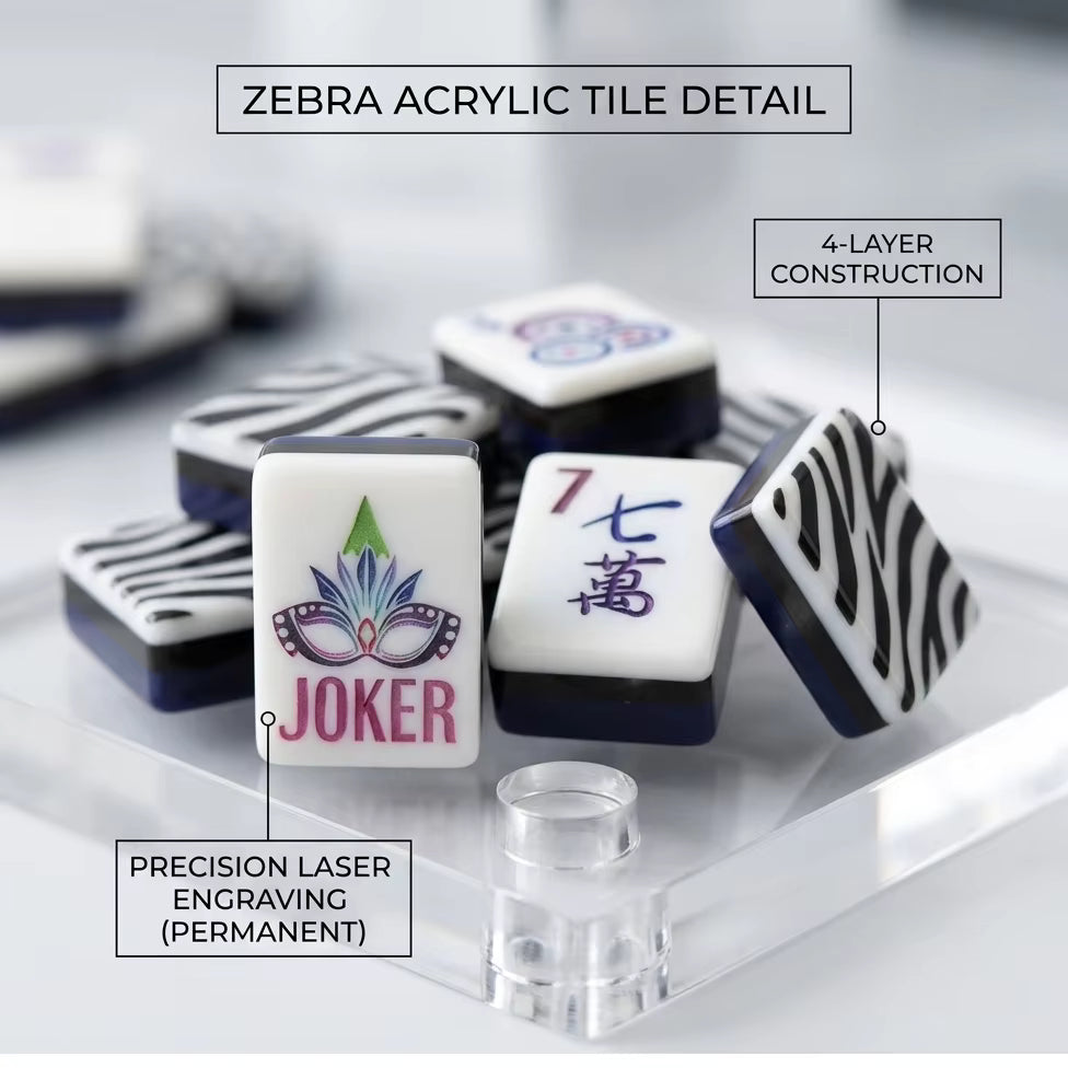 Zebra Mahjong Tiles Set 160pcs