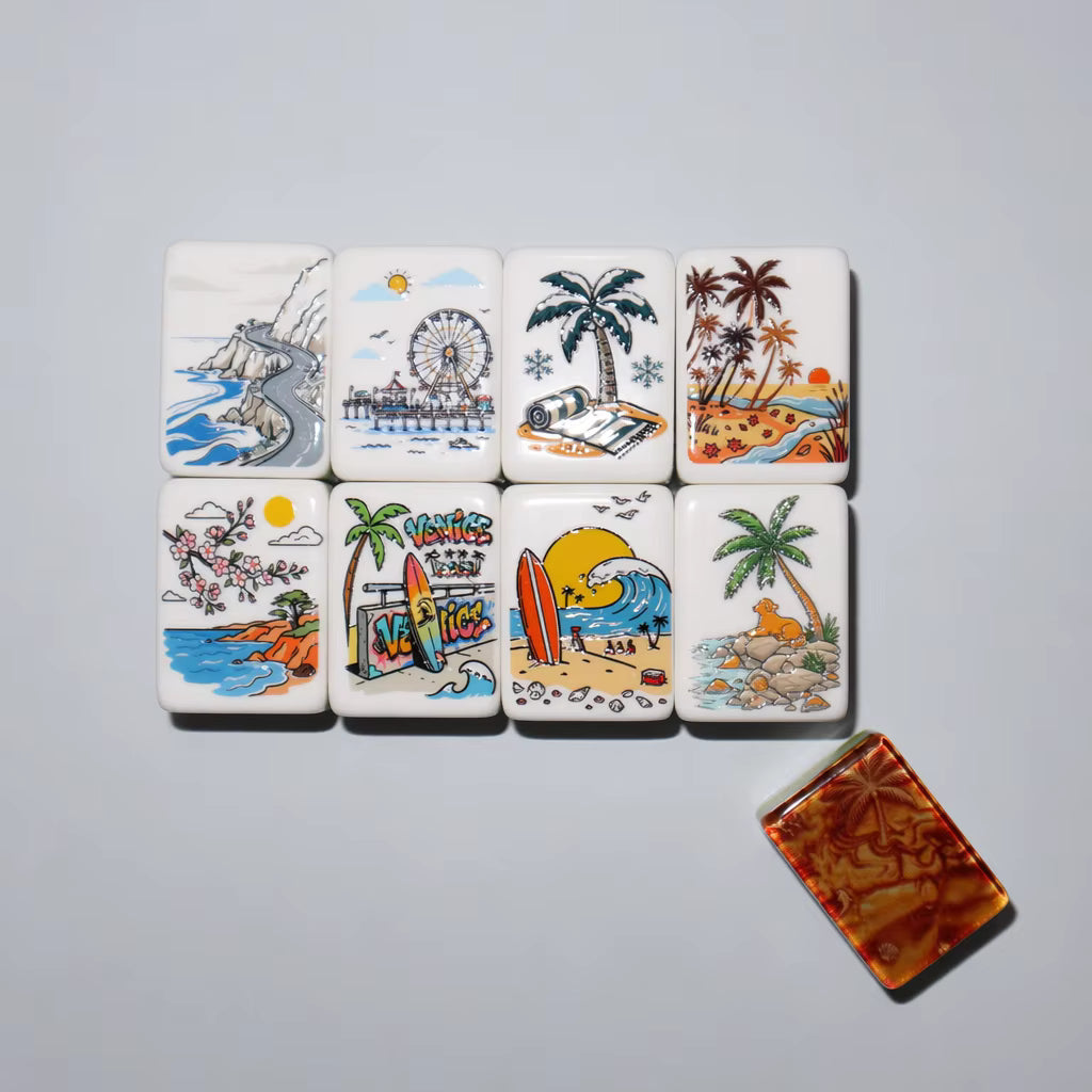 White Coast Surf Mahjong Tiles Set 160pcs