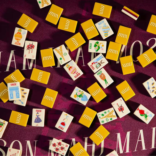 Yellow Paris Mahjong Tiles Set 160pcs