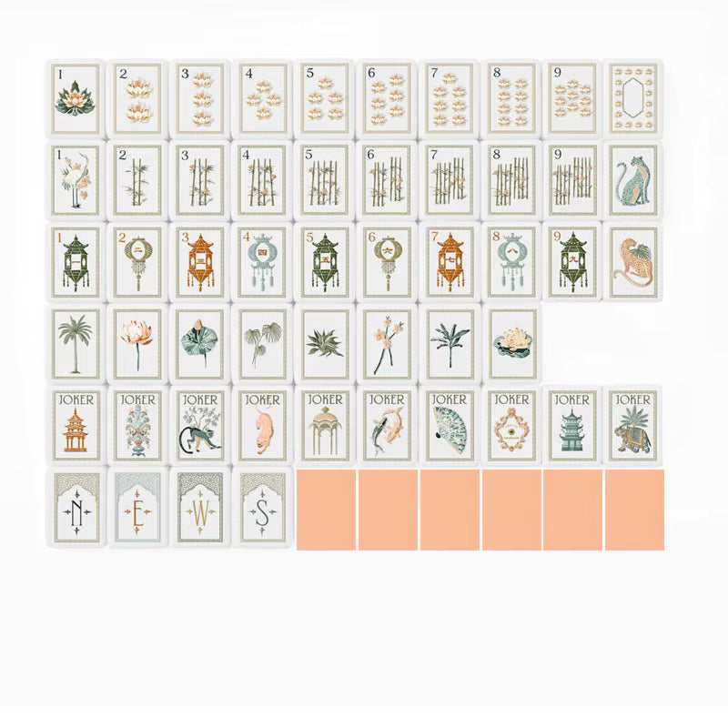 Minimalist Peach Mahjong Tiles Set 160pcs