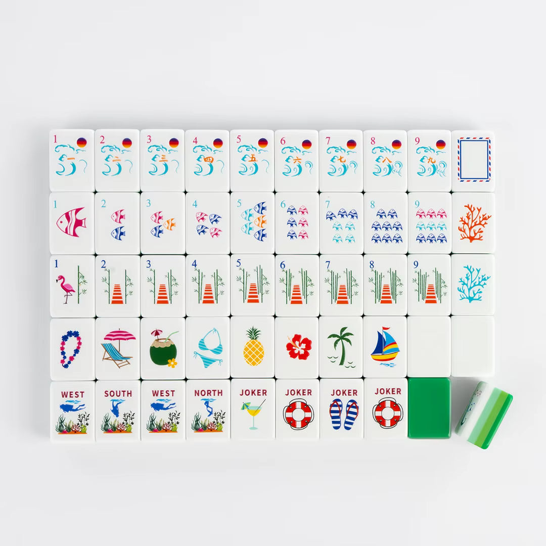 Ocean Green Mahjong Tiles Set 160pcs