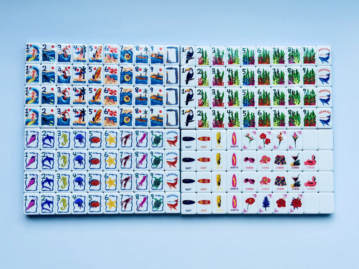 Sapphire Ocean Mahjong Tiles Set 160pcs