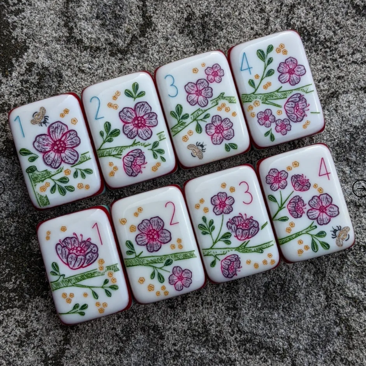 Dark Orange Mahjong Tiles Set 160pcs
