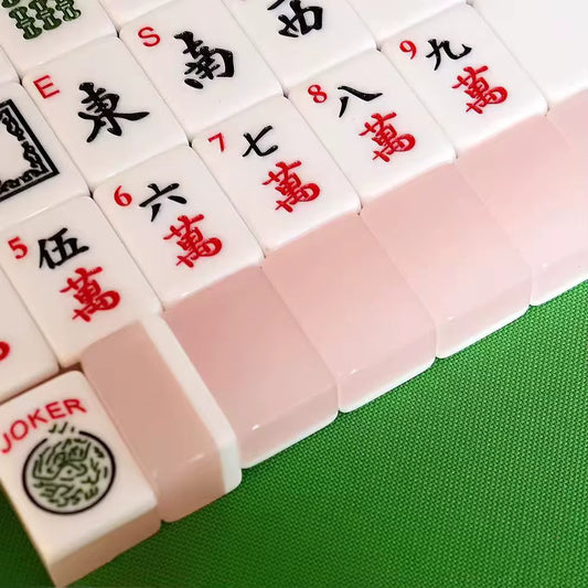 Pink Jelly Mahjong Tiles Set 160pcs