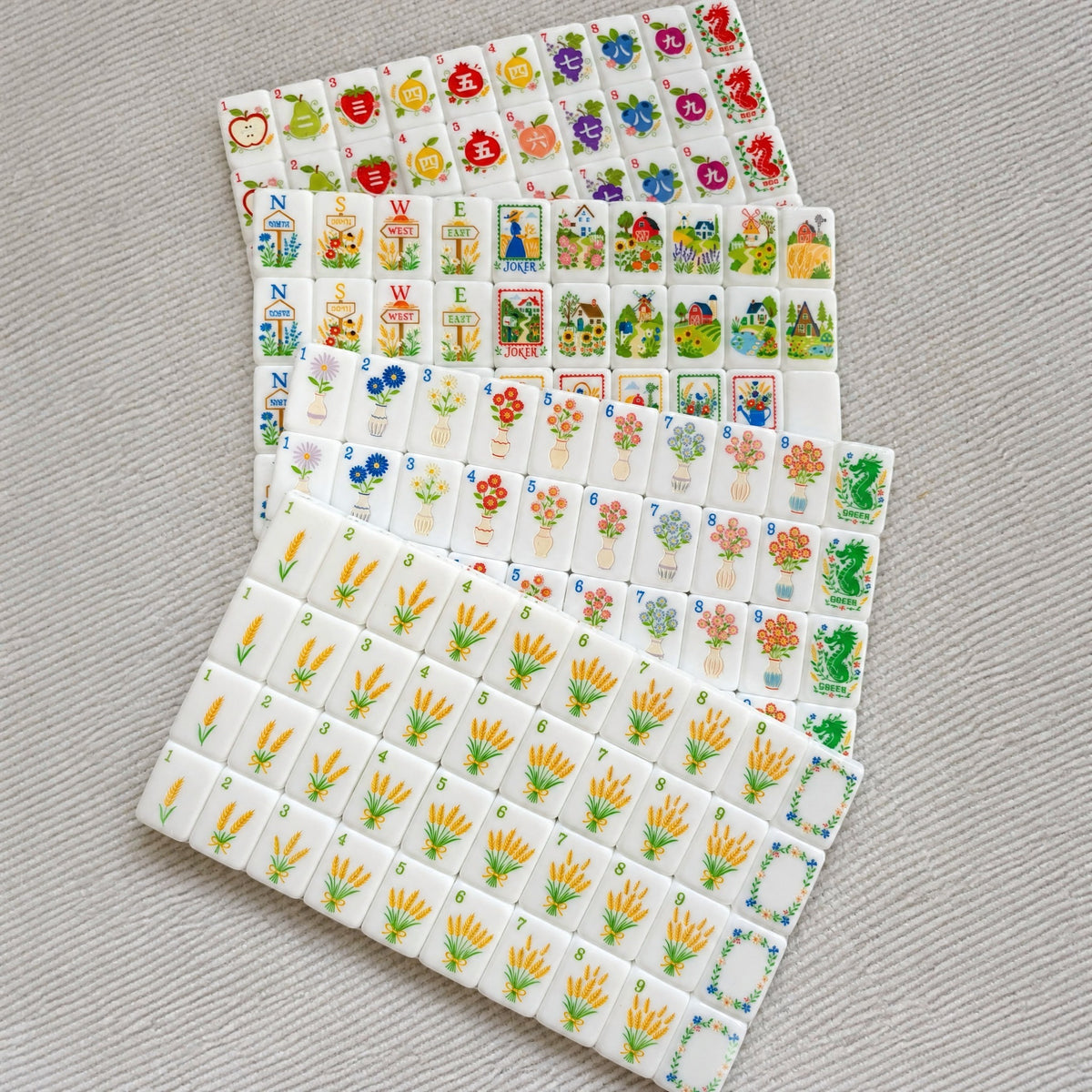 Cottage Mahjong Tiles Set 160pcs
